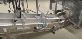 Conveior inclinat cu banda modulara pe structura din inox