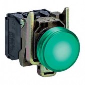 XB4BVB3-Lampa semnalizare cu LED integrat, 24V, Culoare Verde